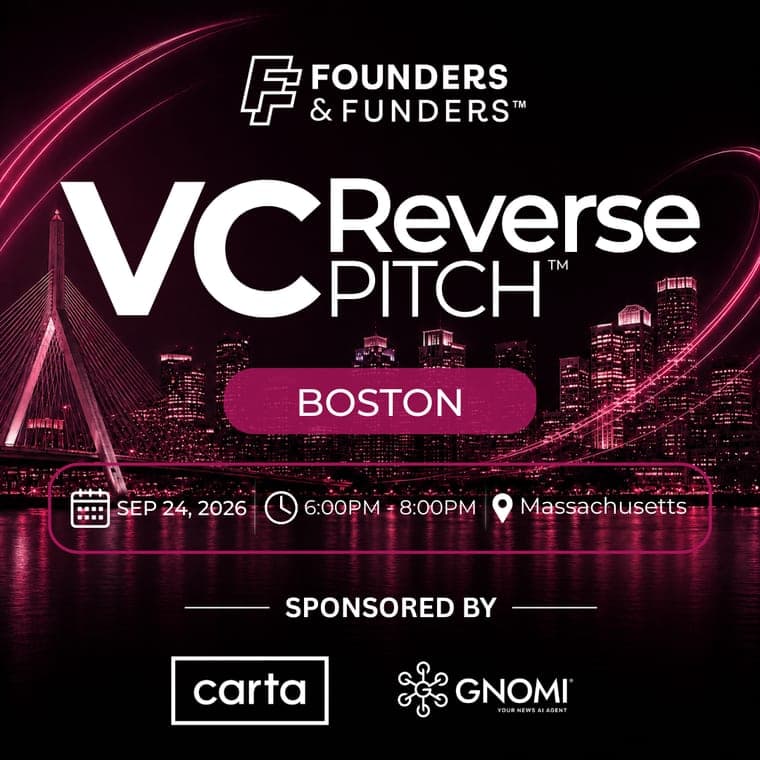 F&F Events Reverse Pitch — Boston, Sep 24, 2026
