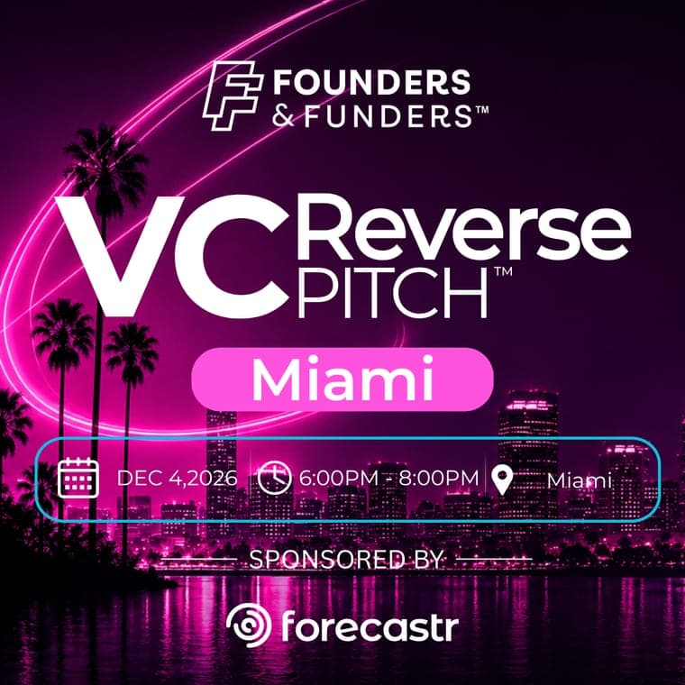 F&F Events Reverse Pitch — Miami, Dec 3, 2026