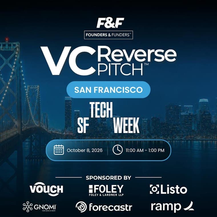 F&F Events Reverse Pitch — San Francisco, Oct 8, 2026