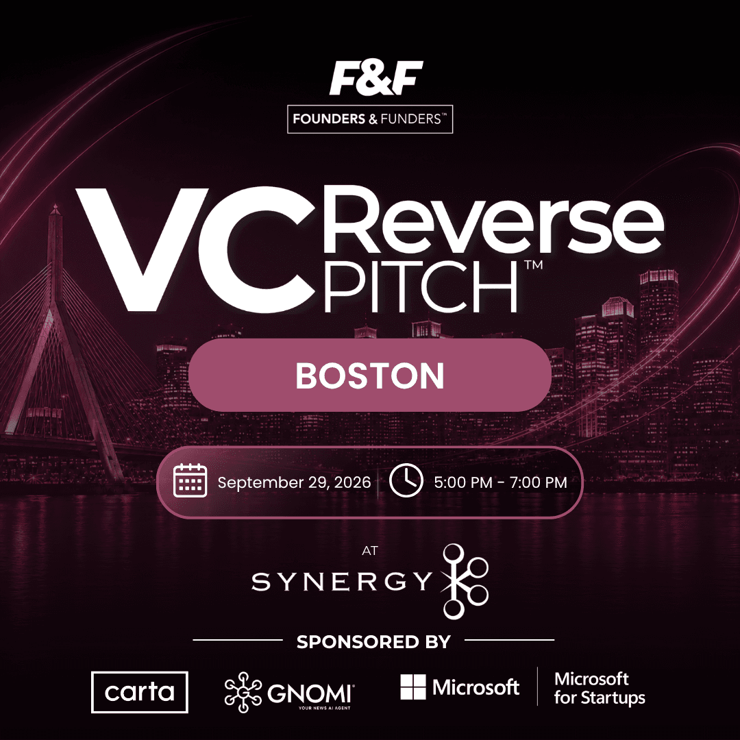 F&F Events Reverse Pitch — Boston, Sep 29, 2026